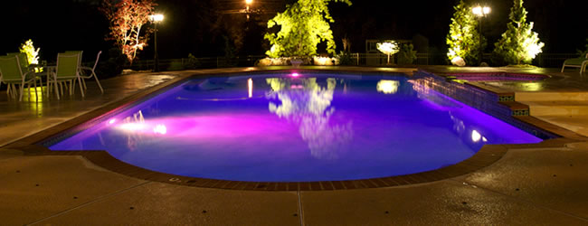 Luxezwembad met LED verlichting