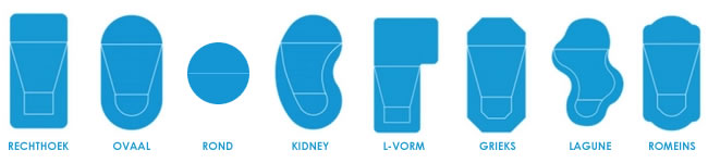 Vormen monoblock zwembaden